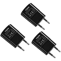 TININ Fuente Ultra Slim USB Cargador- Pack de 3 pequeño Compacto Adaptador de Carga para teléfono móvil- Tablet- ebook…